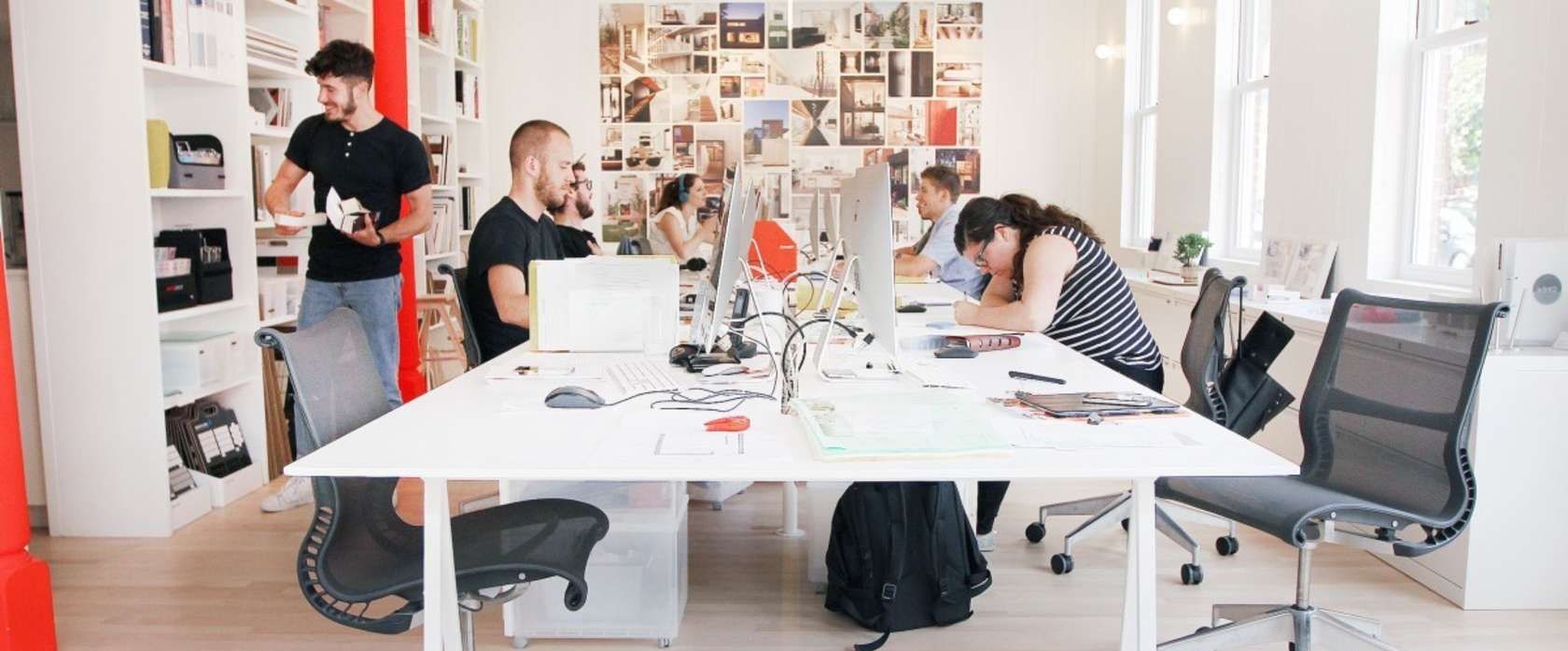 architects and design professionals working in an office environment