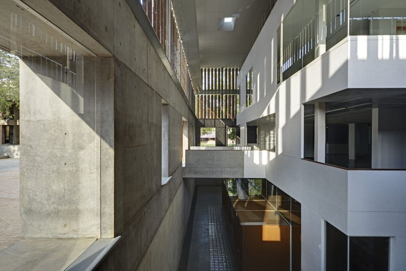 Inside the CEPT University Library by RMA Architects