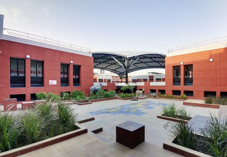 The central square at Global Mission School
