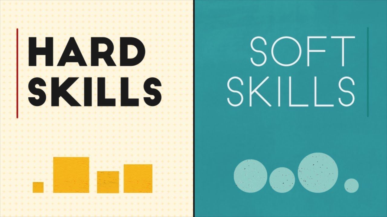 Side-by-side comparison of Hard skills on the left and Soft skills on the right