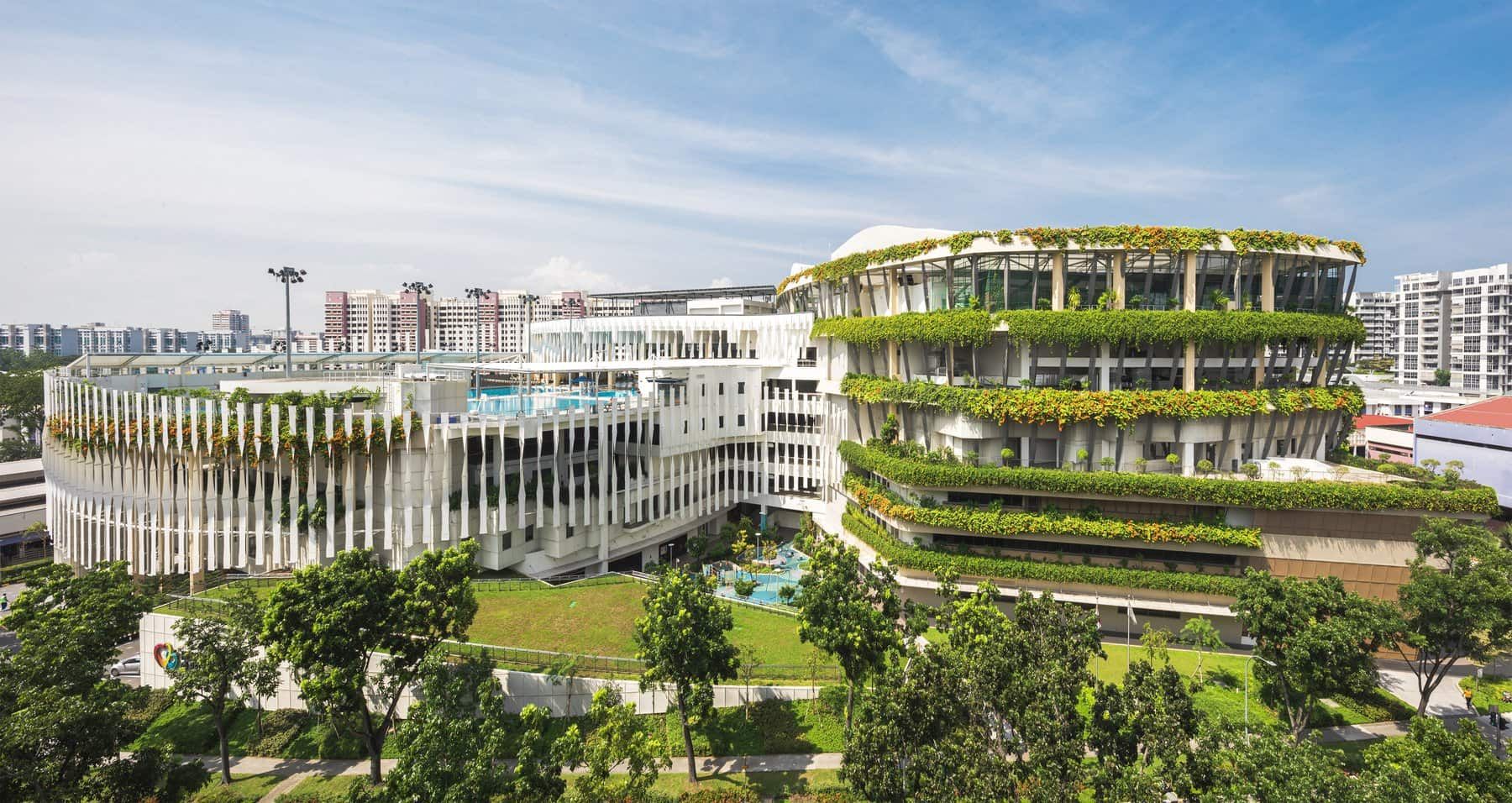 Exterior view of Heartbeat @ Bedok in Singapore showing the landscape