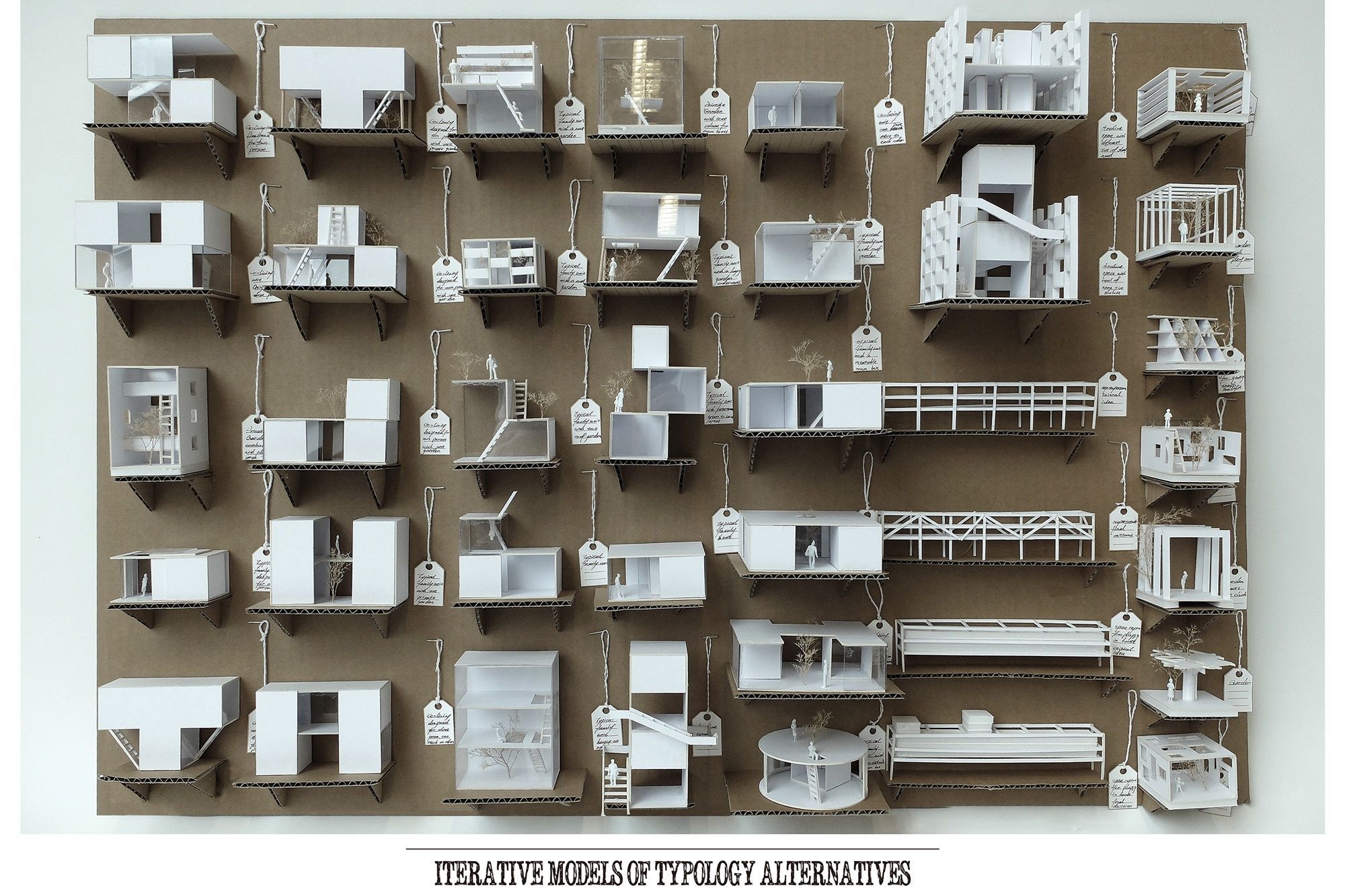 design typology exploration with physical models