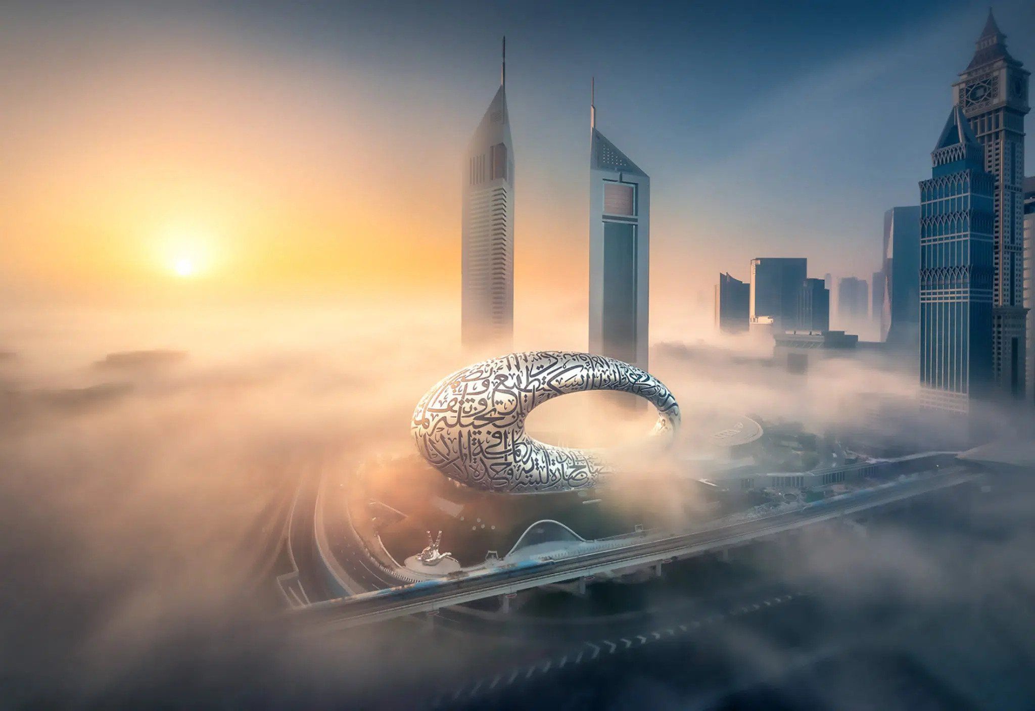 Architectural visualisation of Museum of the Future in Dubai