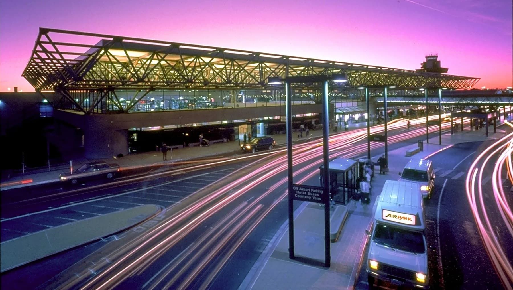 View of the entrance to the Oakland International Airport