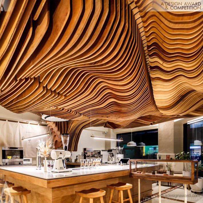 Interior view of the Perception cafe room in South Korea