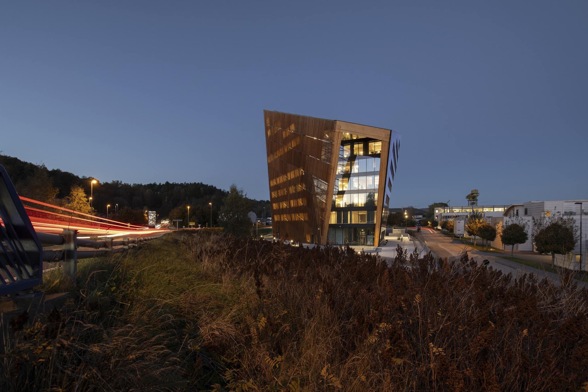 The Powerhouse Telemark building at dusk