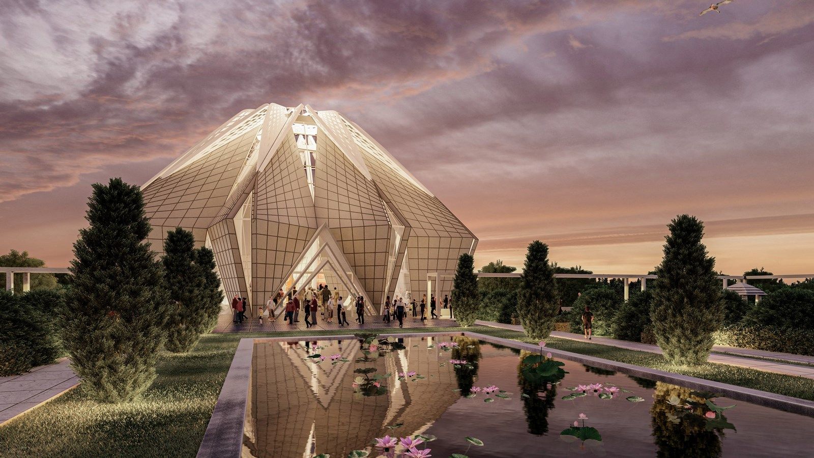 Image showing render of Sai Baba Temple designed by rat[LAB] studios using Rhino 3D