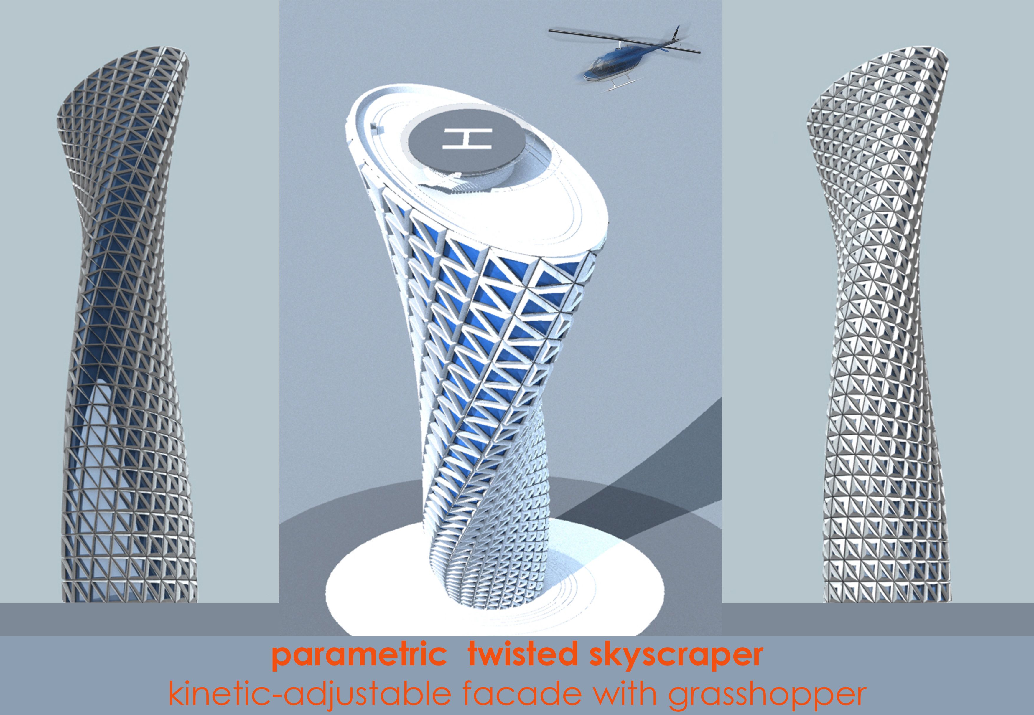 Parametric design of a twisted skyscraper