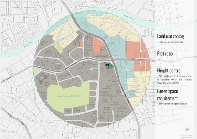 Plan diagram showing land-use zoning