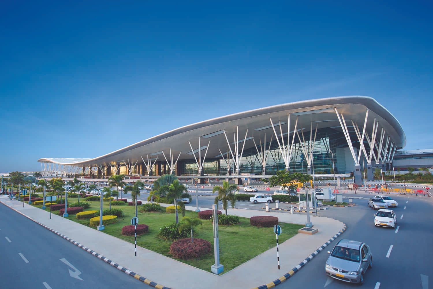 Terminal 2 building of Kempegowda International Airport at Bengaluru