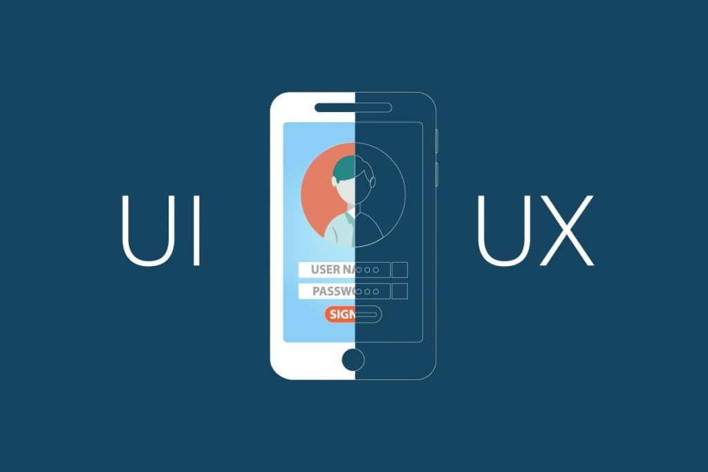 Illustration of UI ‘appearance’ of a gadget on the left and its UX ‘wireframe’ on the right
