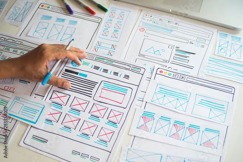 a UX professional working on concept sketches