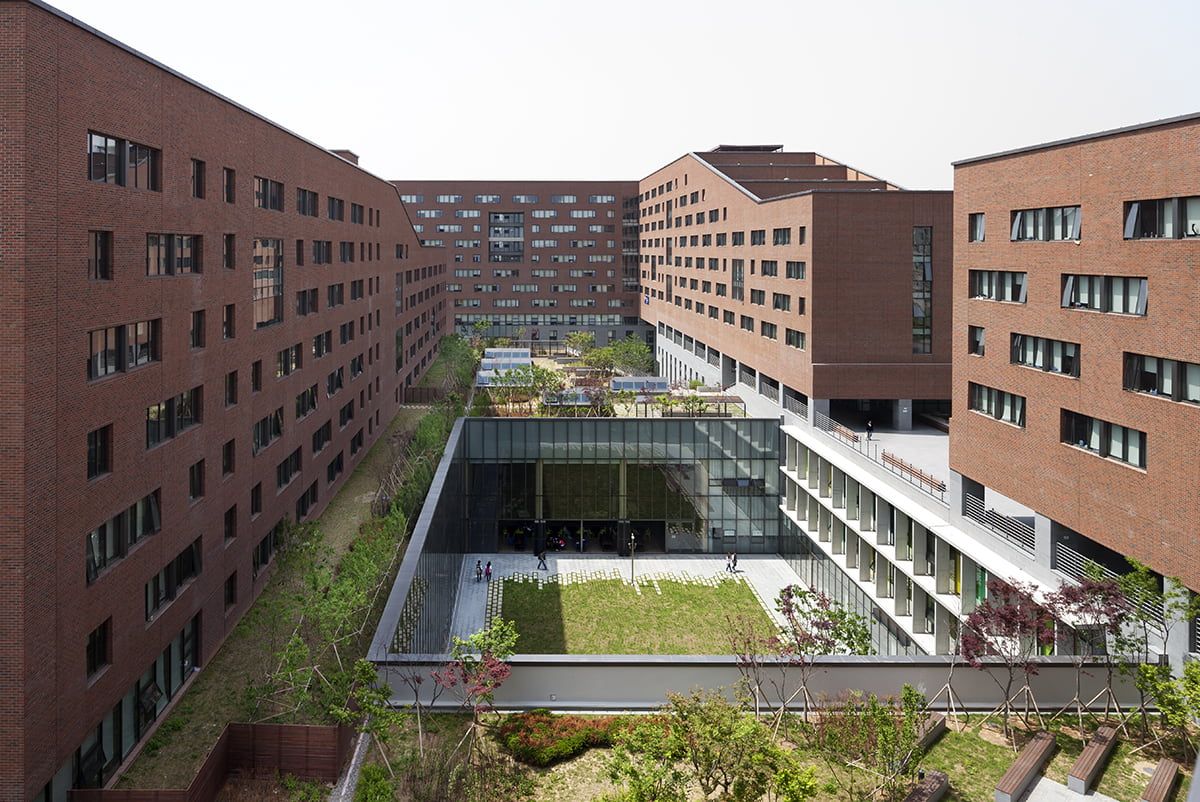 Central space of the residence at Yonsei Songdo International Campus