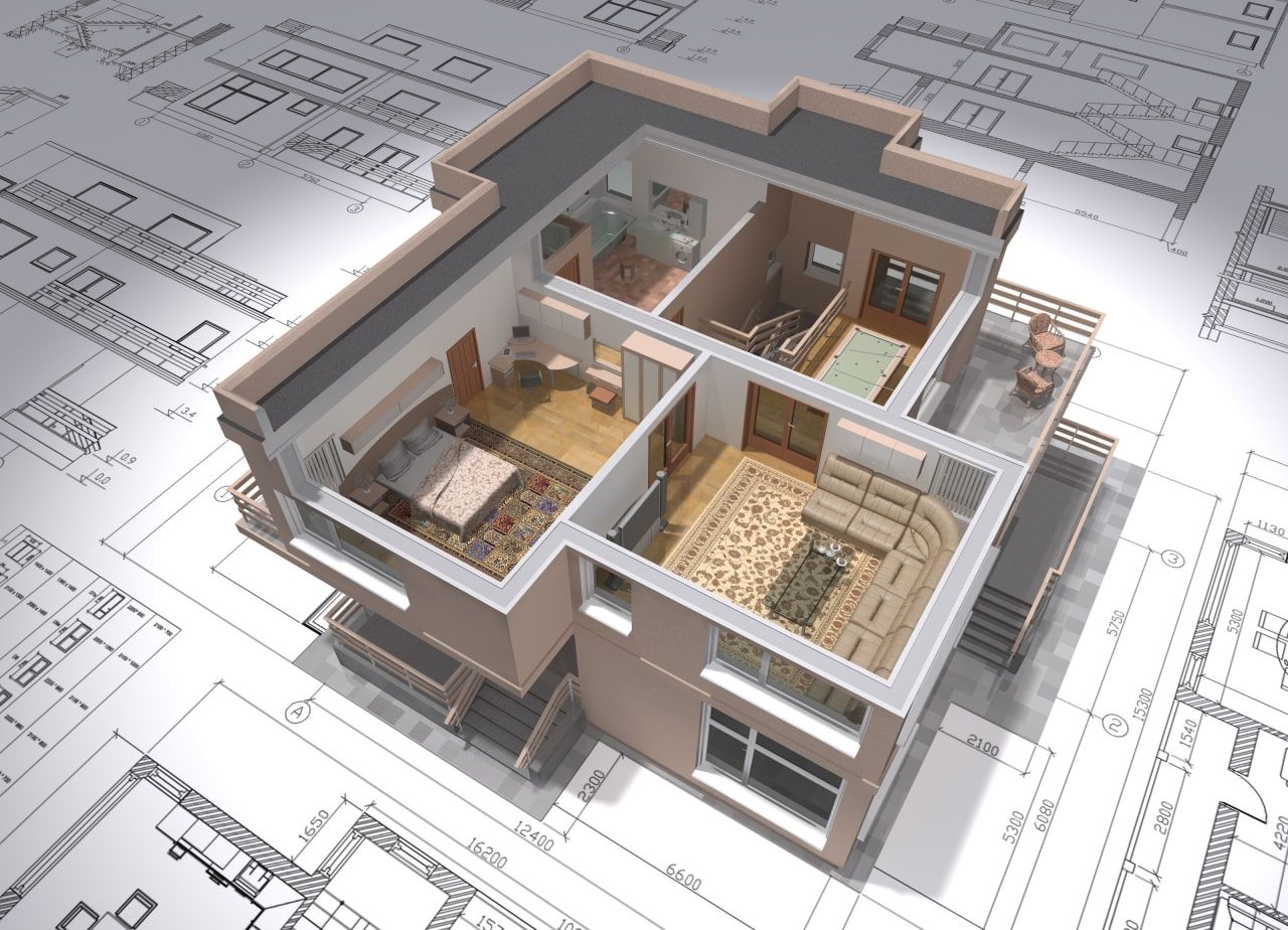 2D drawings & 3D model for interiors