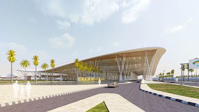 A rendered view of Bangalore International airport