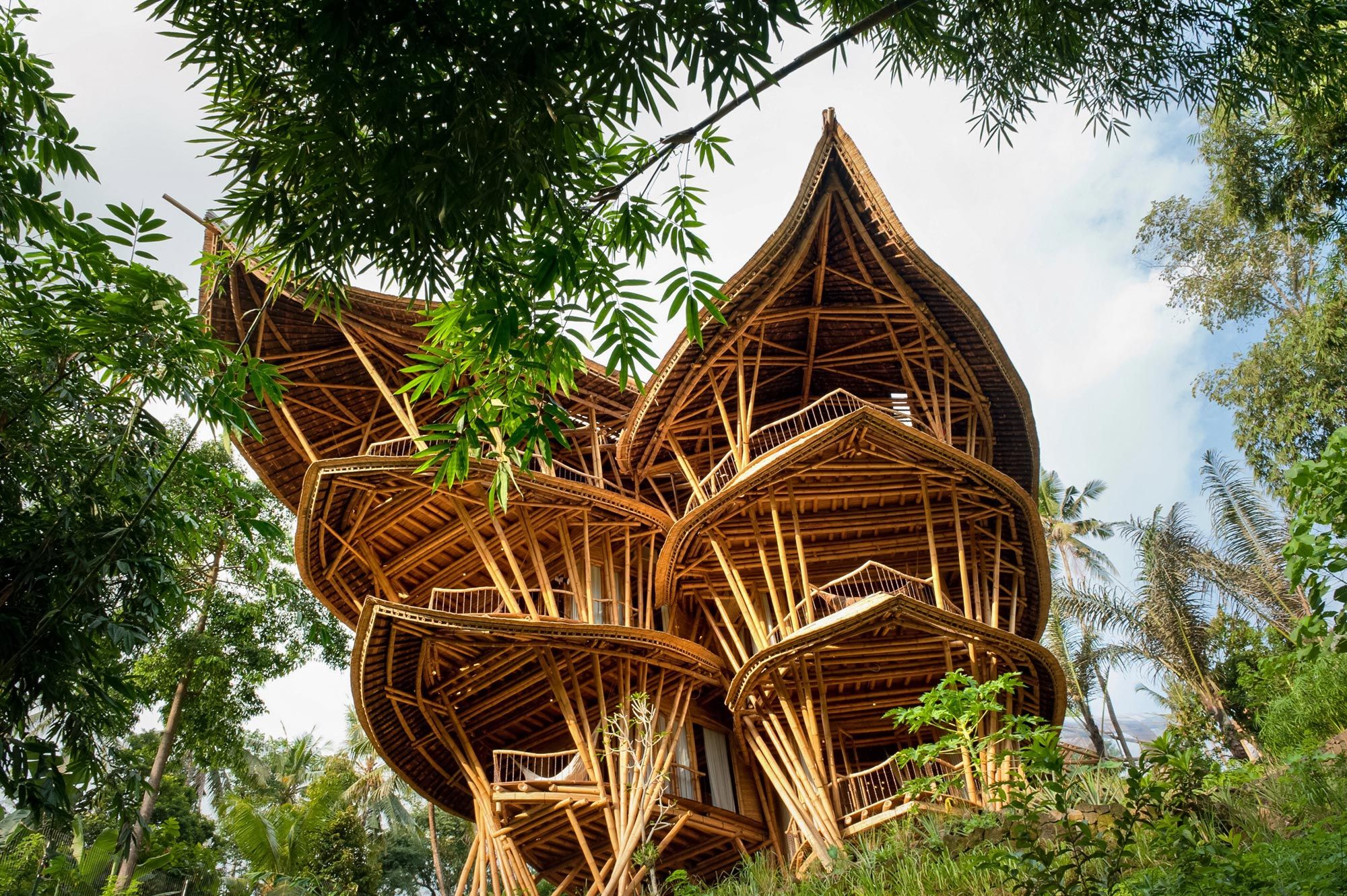 Bamboo structure designed by IBUKU