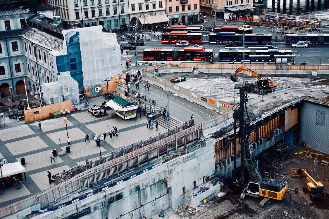 A construction site in Stockholm