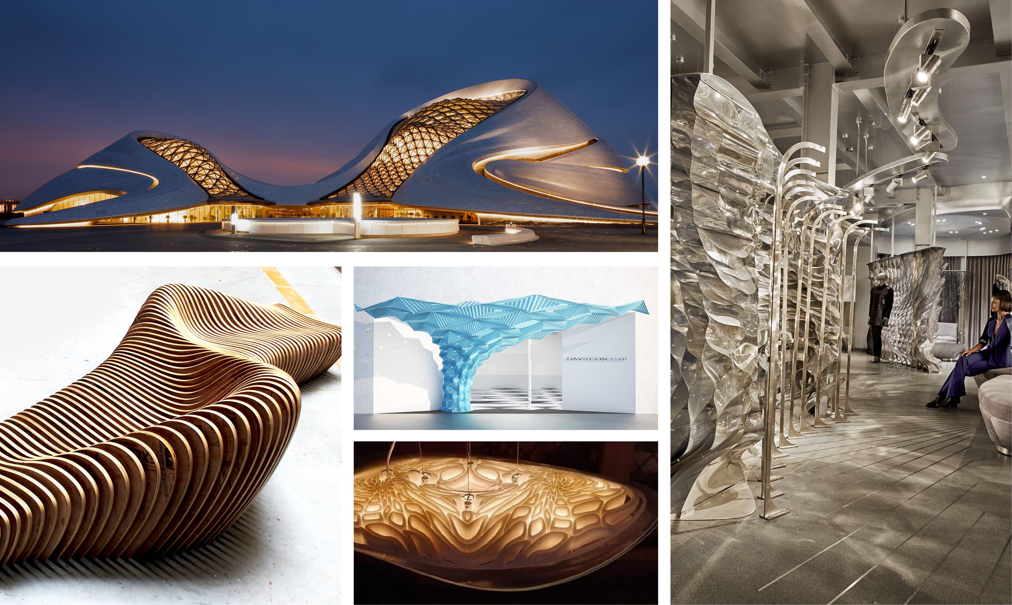  A collage of various kinds of parametric design products